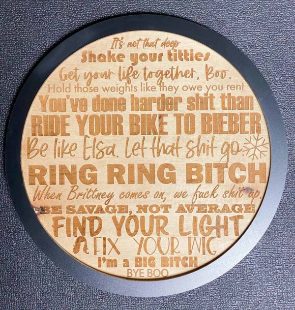 wall art with laser engraved cody rigsby quotes