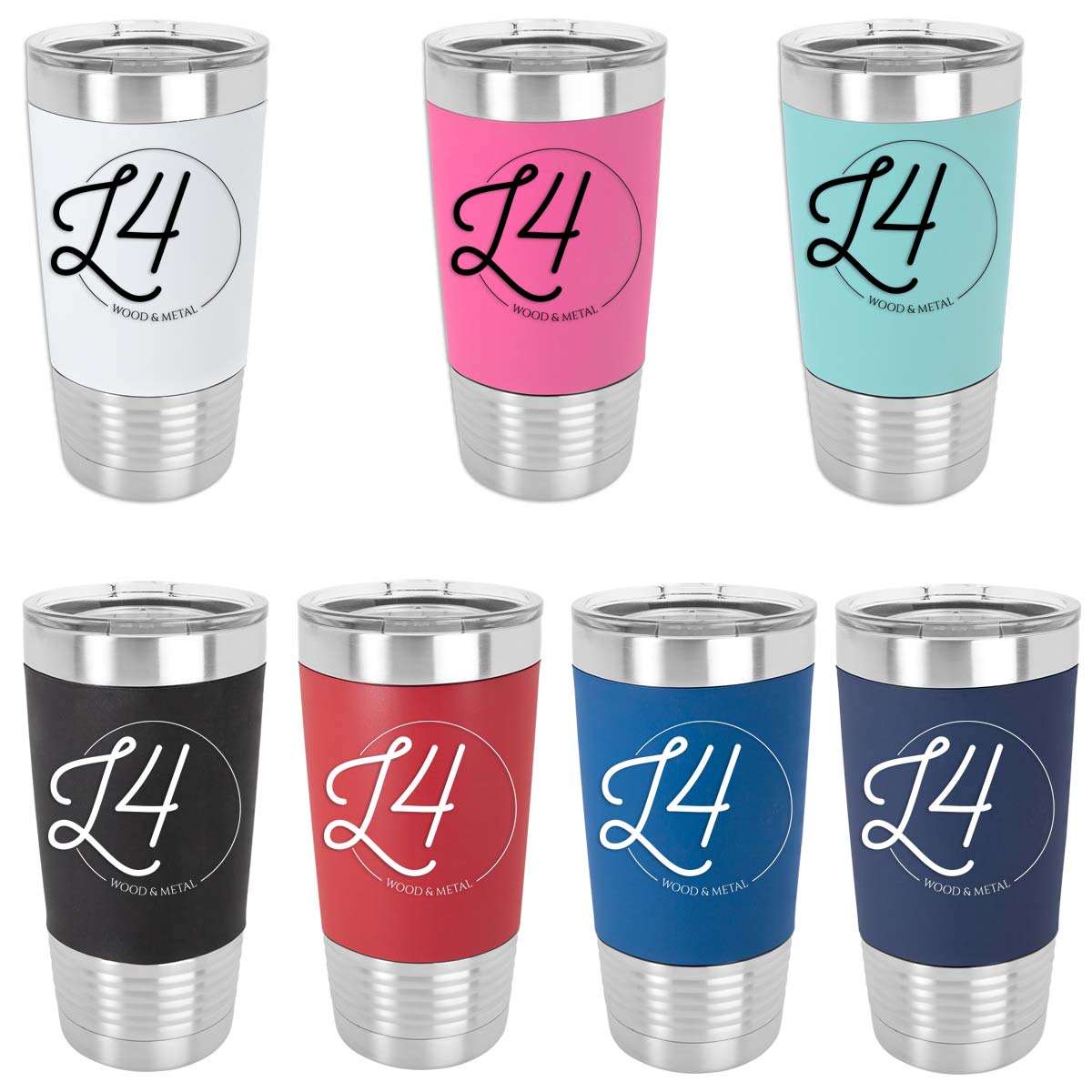 Custom Engraved Silicone Tumblers, 20 ounce