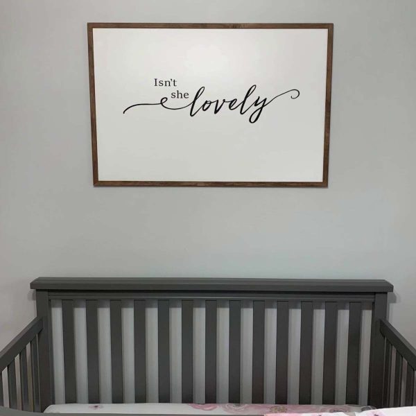 custom nursery sign with song lyrics